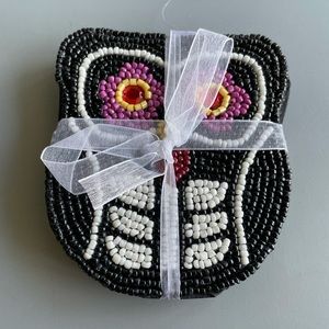NWT Handmade Owl Beaded Coasters-Set of 4